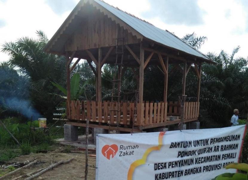 Pembangunan tahap pertama Pondok Quran di Kabupaten Bangka sudah mencapai 90 persen.