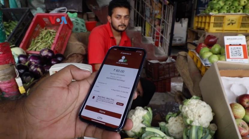 Pembayaran digital pasar tradisional desa terpencil  di India