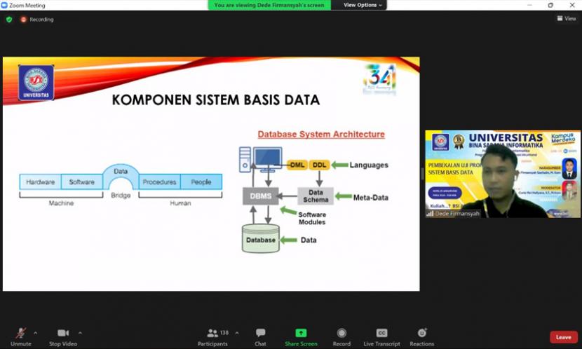 Pembekalan uji profisiensi sistem basis data digelar Prodi Sistem Informasi Akuntansi Universitas BSI.