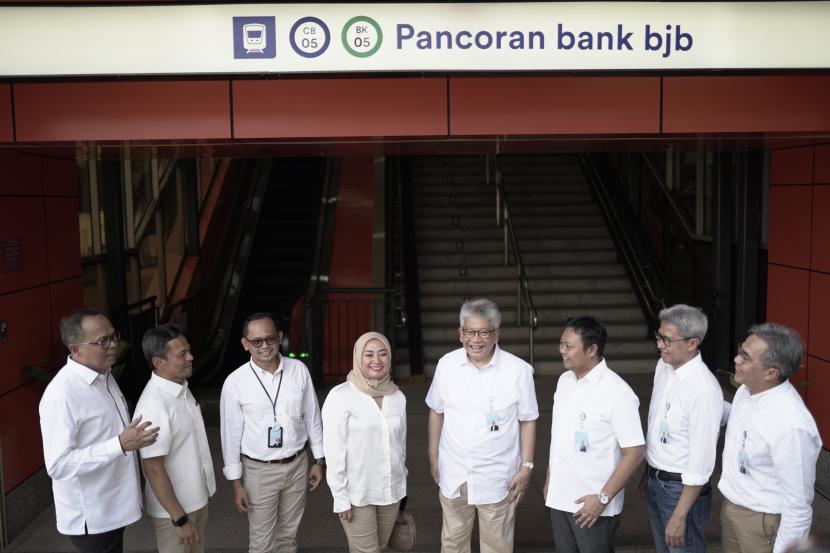 Pemberian nama untuk stasiun di kawasan Pancoran ditandai dengan peresmian stasiun LRT Jabodebek Pancoran menjadi stasiun LRT Jabodebek Pancoran bank bjb.