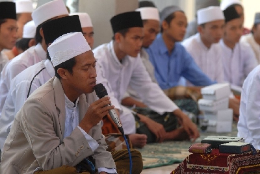 Pembukaan Gema Khotmil Quran di kompleks Pondok Pesantren Tebu Ireng, Jombang, Jawa Timur.