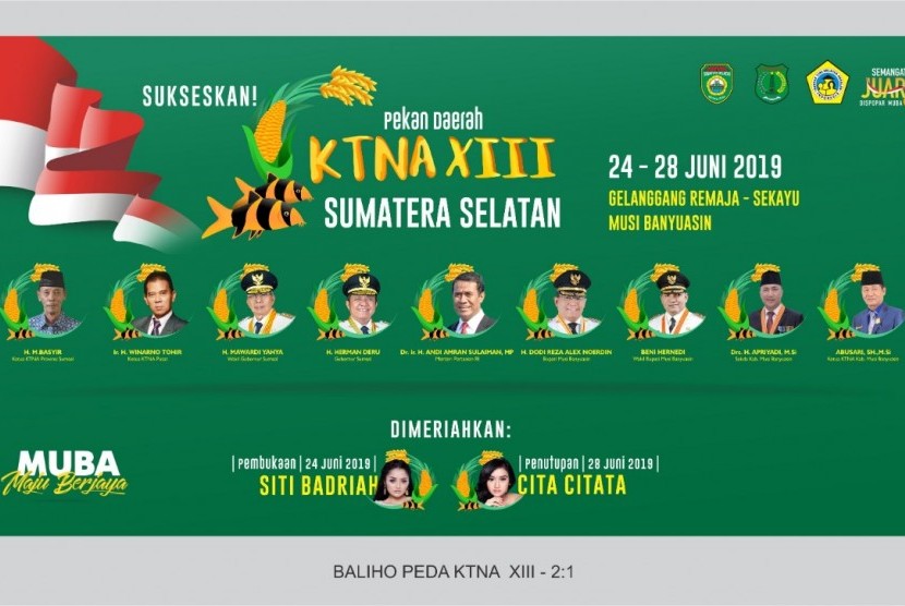 Pembukaan pekan daerah (Peda) Kontak Tani Nelayan Andalan (KTNA) ke-13 Provinsi Sumatera Selatan (Sumsel) nanti, akan dihadiri Menteri Pertanian Republik Indonesia dan sejumlah pejabat lainnya.