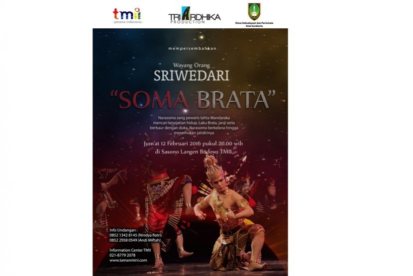 Pementasan Wayang Orang 'Soma Brata' oleh kelompok Sriwedari Surakarta