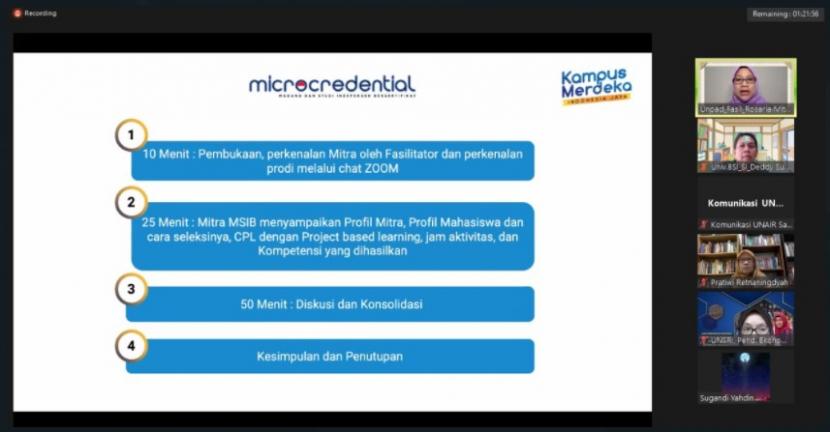 Pemerintah Indonesia sebagai penyelenggara pendidikan nasional senantiasa berupaya mengawal dan meningkatkan mutu perguruan tinggi di Indonesia, salah satu produk unggulan adalah Merdeka Belajar Kampus Merdeka atau yang dikenal dengan sebutan MBKM. Program MBKM bertujuan untuk mendorong mahasiswa menguasai berbagai keilmuan yang berguna untuk memasuki dunia kerja melalui kegiatan pembelajaran di luar program studi dan kampusnya.