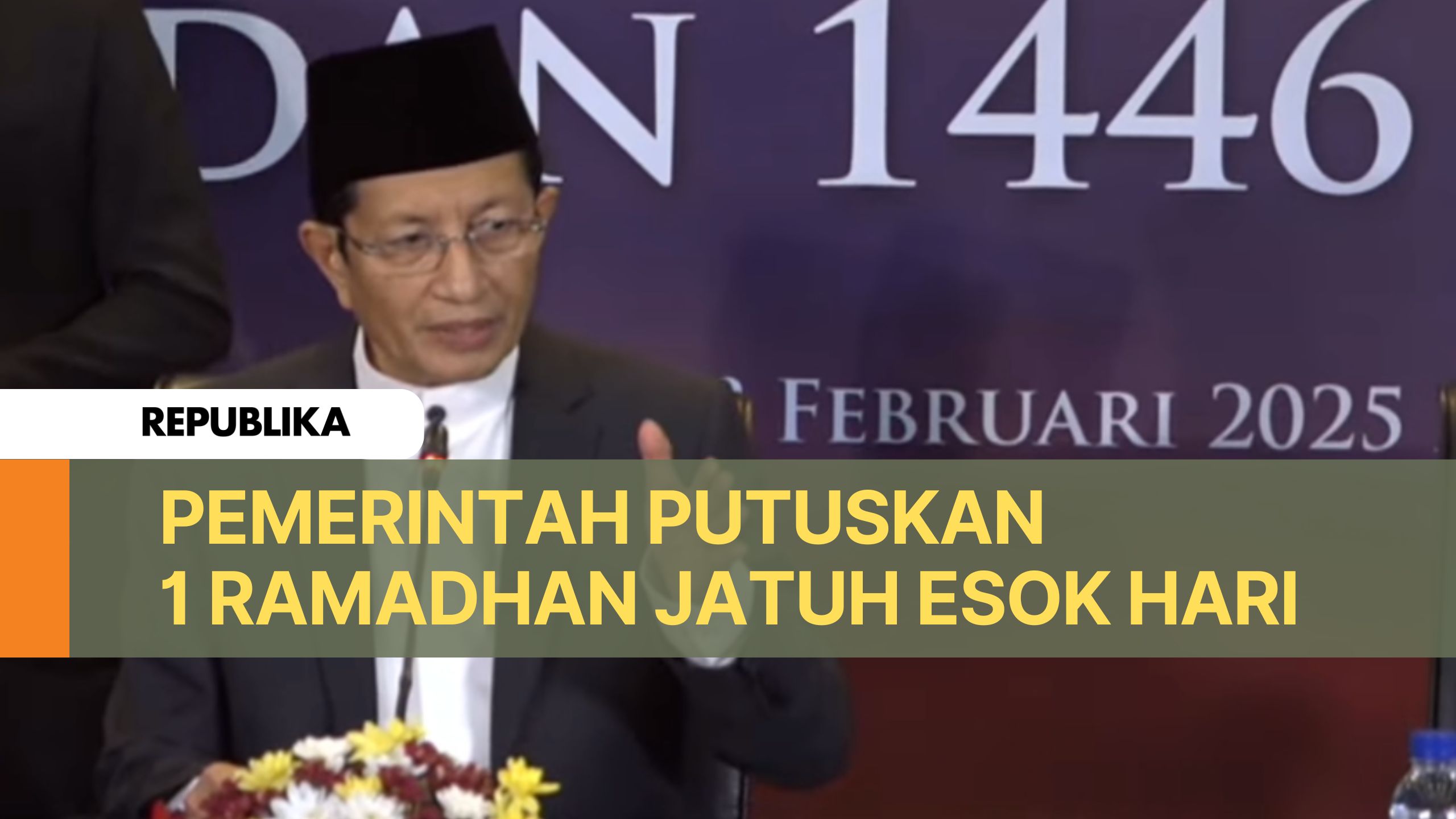 Pemerintah menetapkan awal Ramadhan 1446 H/2025 M bertepatan dengan Sabtu(1/3/2025). Keputusan ini diambil setelah melalui sidang isbat awal Ramadhan.