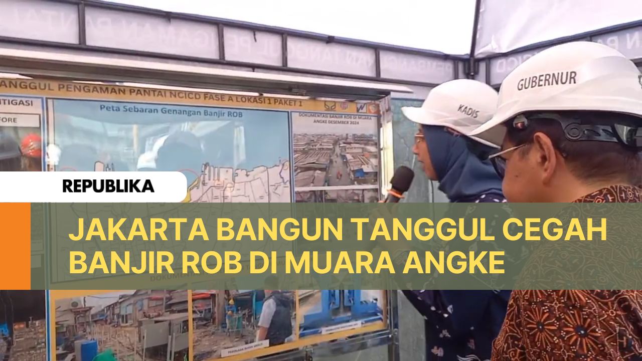 Pemerintah Provinsi (Pemprov) Jakarta mulai membangun tanggul di kawasam Muara Angke, Jakarta Utara, pada Kamis (12/6/2025). 