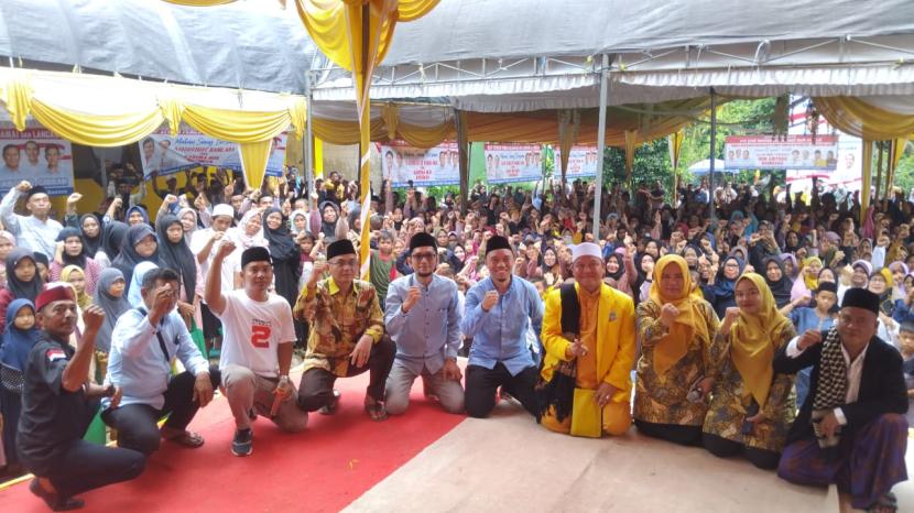 Pemilu 2024 berlangsung damai dan aman, Sahabat Bang Ara Banten gelar syukuran di Katulisan, Kabupaten Serang, Provinsi Banten pada Ahad (25/2/2024).