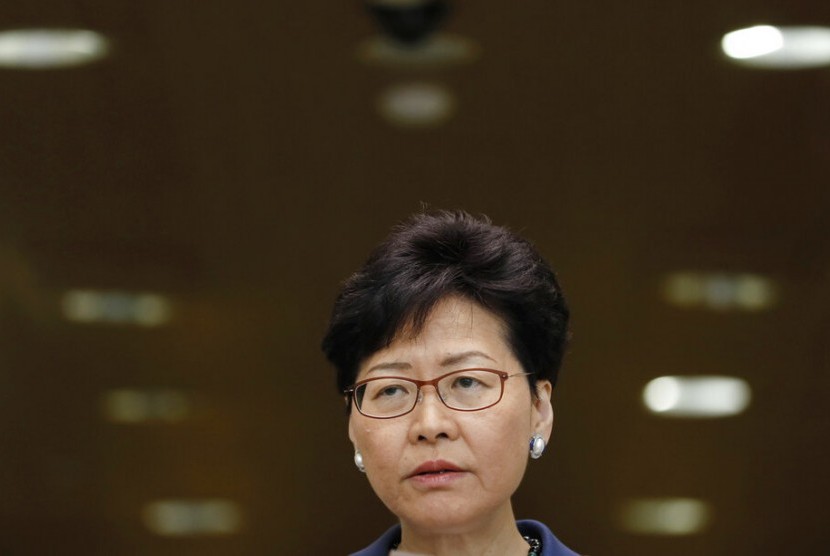 Pemimpin Eksekutif Hong Kong Carrie Lam. Hong Kong akan meningkatkan pemberian bantuan untuk mengatasi wabah Corona. Ilustrasi.