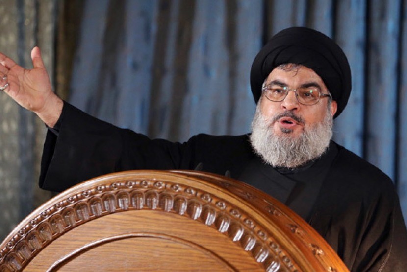 Pemimpin Hizabullah, Sayyed Hassan Nasrallah, dikenal sebagai pemimpin pemberani. 