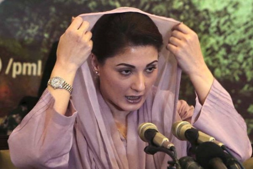 Pemimpin partai oposisi Liga Muslim Pakistan-Nawaz (PML-N) yang juga putri mantan perdana menteri Pakistan Nawaz Sharif, Maryam Nawaz saat di Lahore, Pakistan, 24 Juli 2019.