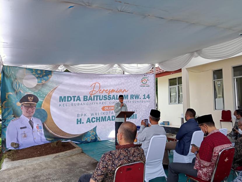Suasana peresmian MDTA Baitussalam Kecamatan Cikole Kota Sukabumi, Selasa (1/2/2022)