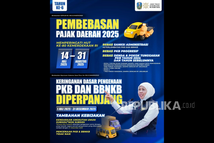 Pemutihan Pajak Kendaraan Bermotor Dimulai 14 Juli, Khofifah Konsisten Ringankan Beban Masyarakat