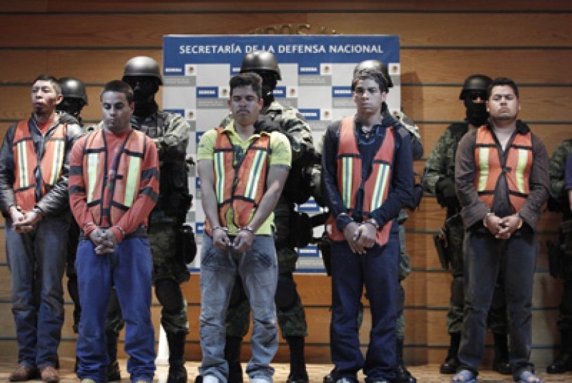Penahanan anggota kartel narkoba di Meksiko  (ilustrasi)