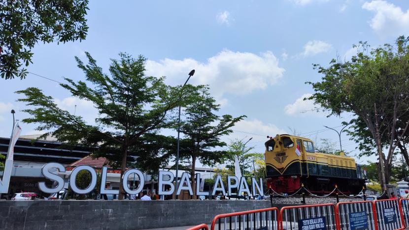   Penampakan monumen baru di Stasiun Balapan Solo, Sabtu (7/10/2023).