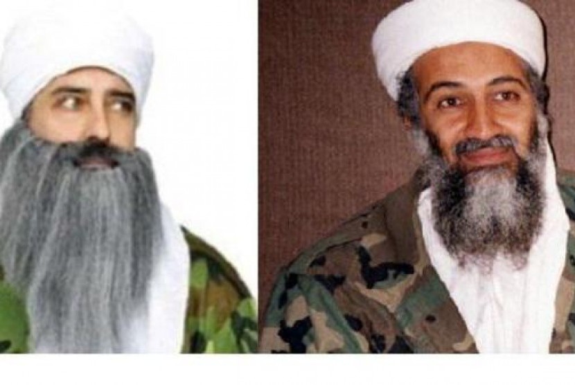 Penampilan Osama bin Laden dijadikan kostum Halloween (kiri) di Amerika Serikat