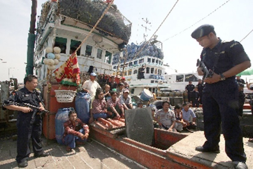 Penangkapan kapal dan nelayan asing (ilustrasi)