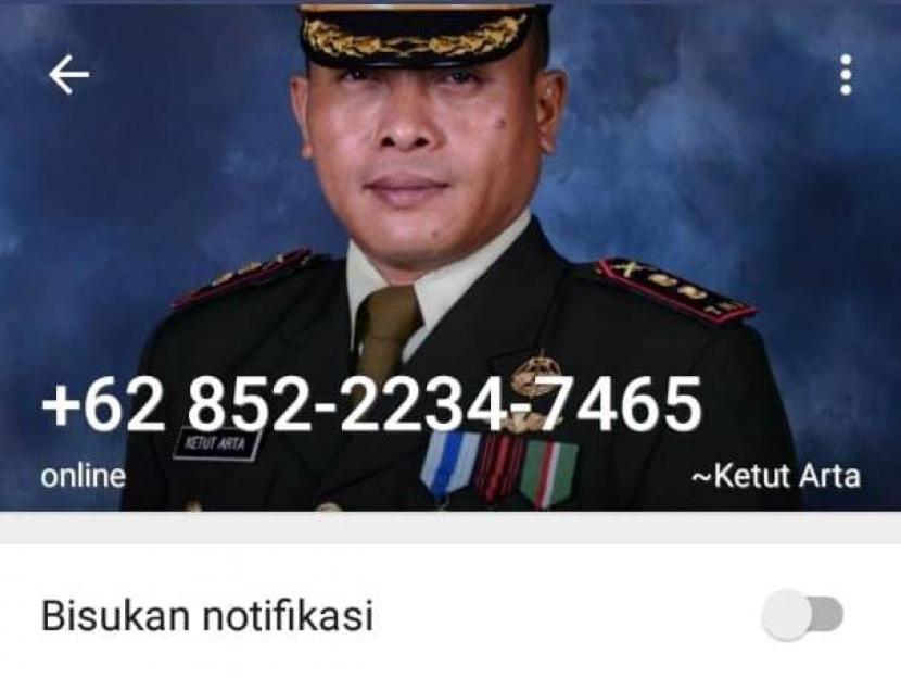 Pencatutan nama Dandim 0315/Bintan Kolonel Inf I Gusti Ketut Artasuyasa.