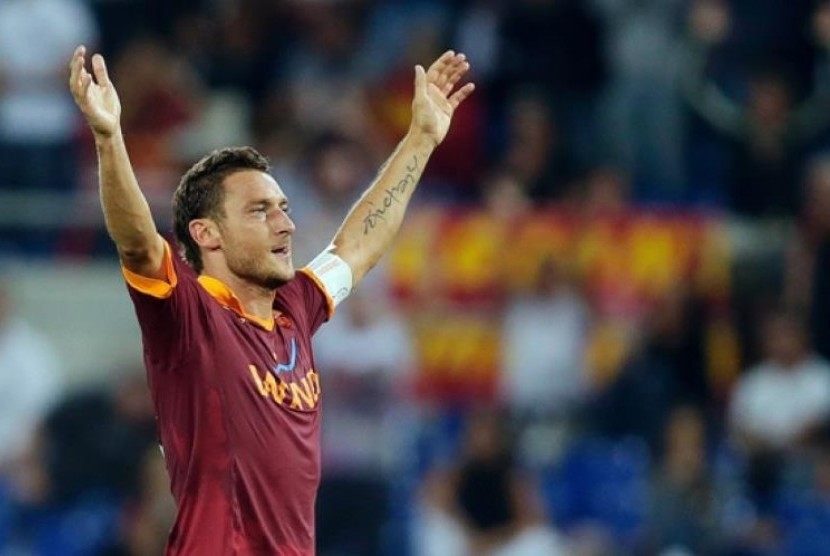 Pencetak gol tertua di Liga Champions, Francesco Totti.