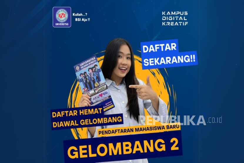 Pendaftaran gelombang 2 PMB UBSI dibuka dari 5 Februari sampai 8 April 2025. Segera daftarkan diri.