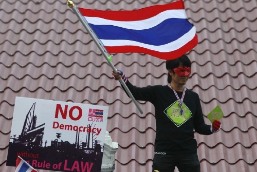 Pendemo pemilu di Thailand