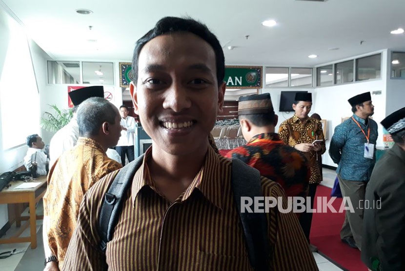 Pendiri Kajian Memberdayakan Umat (KajianMu), Muhammad Ghufron Mustaqim usai menjadi pembicara dalam acara Pengkajian Ramadhan 2018 di Kampus Fakultas FKIP Uhamka, Jakarta Timur, Selasa (29/5).