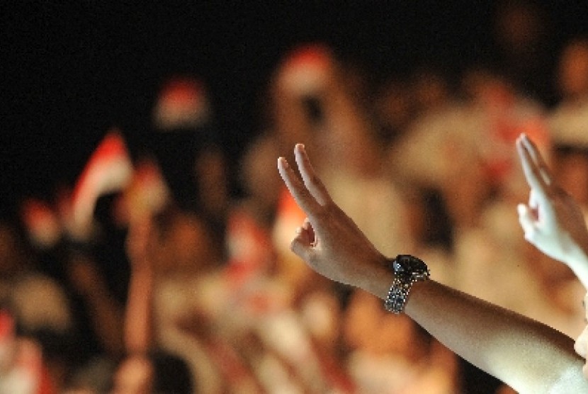 Pendukung pasangan Peserta Pemilu Presiden 2014 Joko Widodo-Jusuf Kalla 