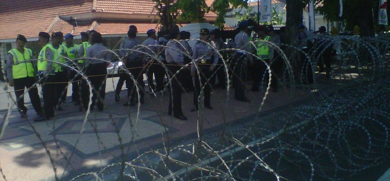 Pengamanan di Gedung Grahadi Surabaya