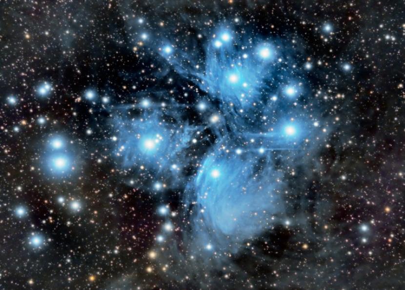 Gugusan bintang terbuka Pleiades atau Seven Sisters. ilustrasi