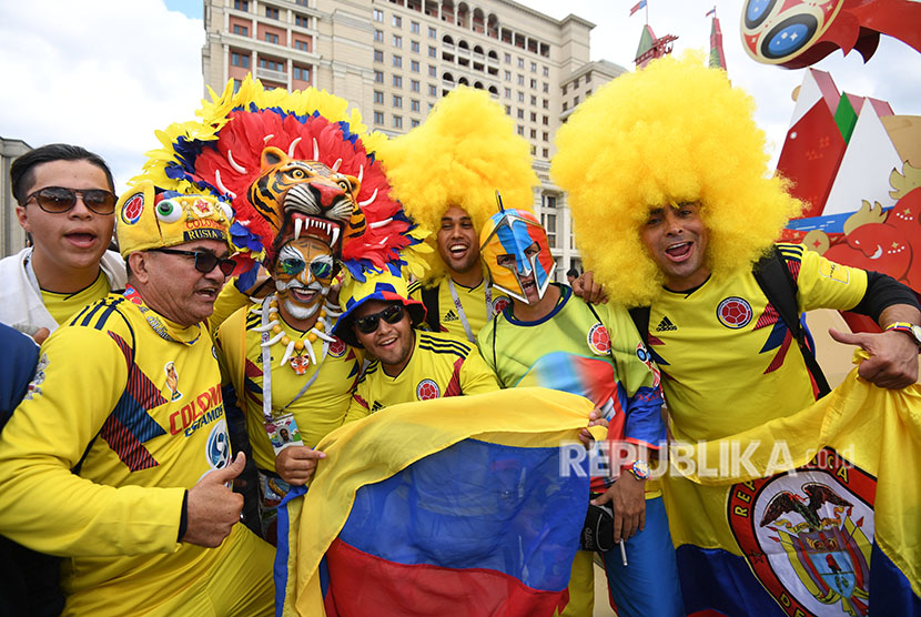 Penggemar sepakbola Kolombia (Ilustrasi)