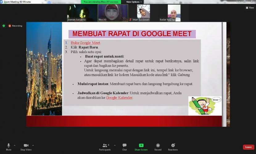 Penggunaan google meet banyak diminati  orang, terutama dengan berbagai pilihan fasilitas yang dimiliki serta  kelebihan google meet yang tidak hanya berperan penting dalam aktivitas belajar mengajar maupun  aktivitas virtual meet.