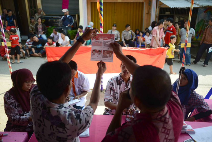 Penghitungan kertas suara Pemilu Presiden 2014.