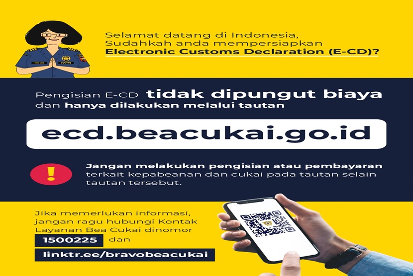 Pengisian customs declaration (CD), atau pemberitahuan pabean atas barang bawaan penumpang, menjadi satu hal yang perlu dilakukan saat seseorang pulang dari perjalanan ke luar negeri dan tiba kembali di Indonesia. Saat ini, CD telah tersedia dalam bentuk digital atau disebut electronic customs declaration (e-CD). 
