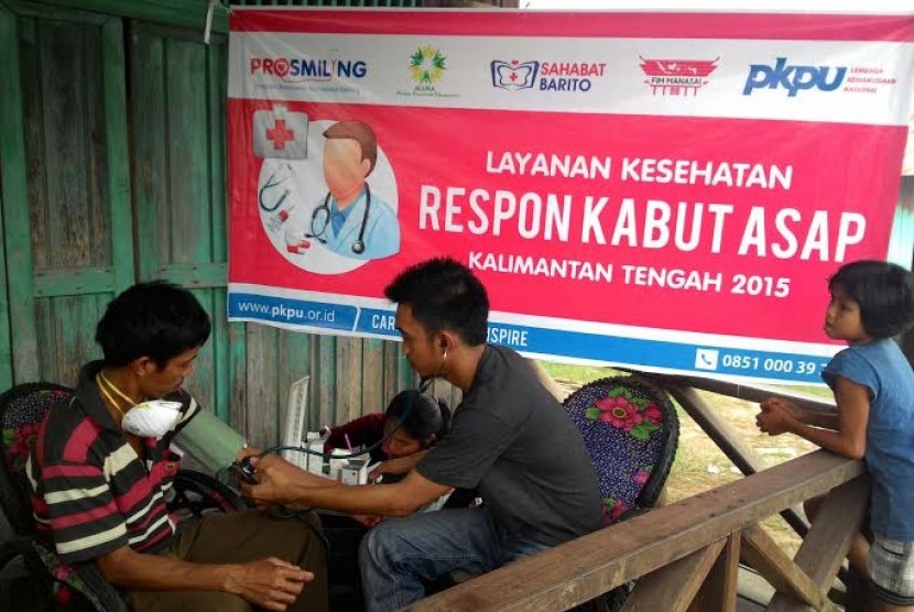 pengobatan gratis PKPU untuk korban asap di Kalimantan Tengah