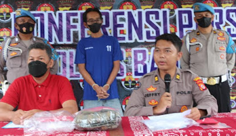 Pengungkapan kasus pembobolan kantor Dinkop UKM Bantul.