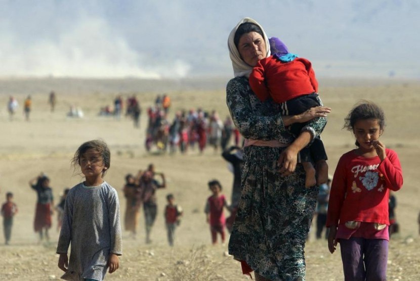 Pengungsi di Irak dan Suriah korban kebiadaban ISIS.