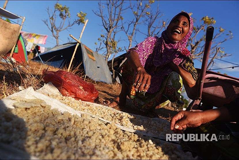 Nasi Aking Pengungsi Gempa Lombok Republika Online