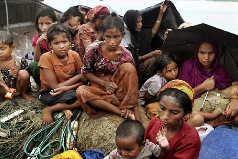 Pengungsi Muslim Rohingnya.