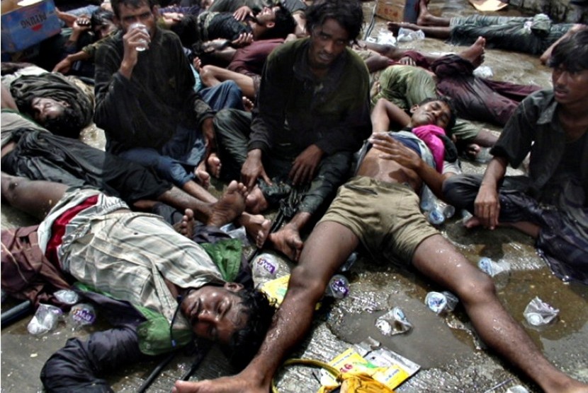 Pengungsi Rohingya yang berhasil mencapai Indonesia