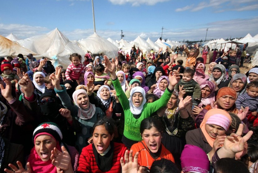 Pengungsi Suriah di kamp penampungan