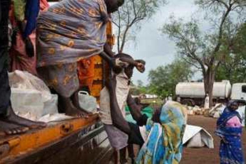 Pengungsi yang tinggal di Blue Nile, Sudan.