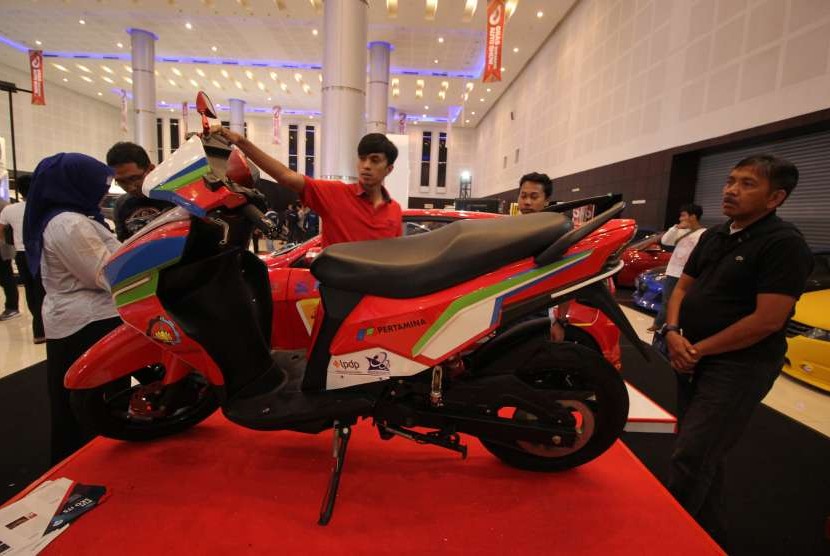 Tampilan motor listrik Gesit karya mahasiswa Institut Teknologi Sepuluh Nopember (ITS)