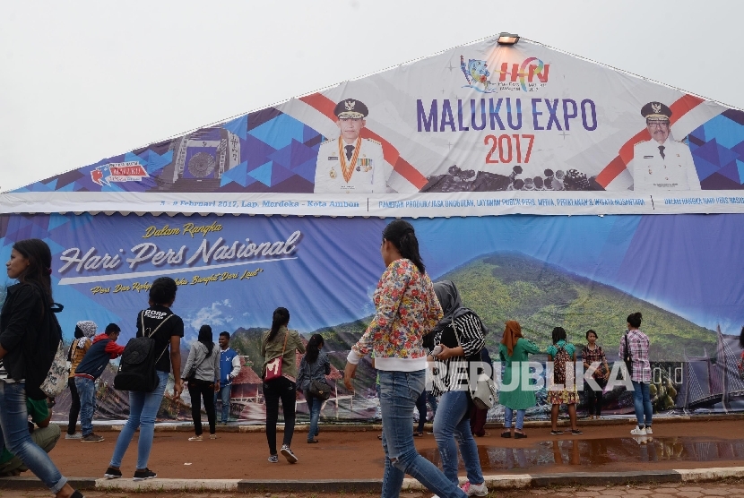 Pameran Maluku Expo di Lapangan Merdeka, Ambon, Maluku, untuk memperingati hari pers nasional 2017. 