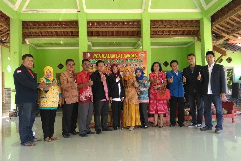 Penilaian lapangan oleh tim juri seleksi pemilihan Karang Taruna terbaik tingkat provinsi Jawa Timur di Karang Taruna Sudu Bangkit   