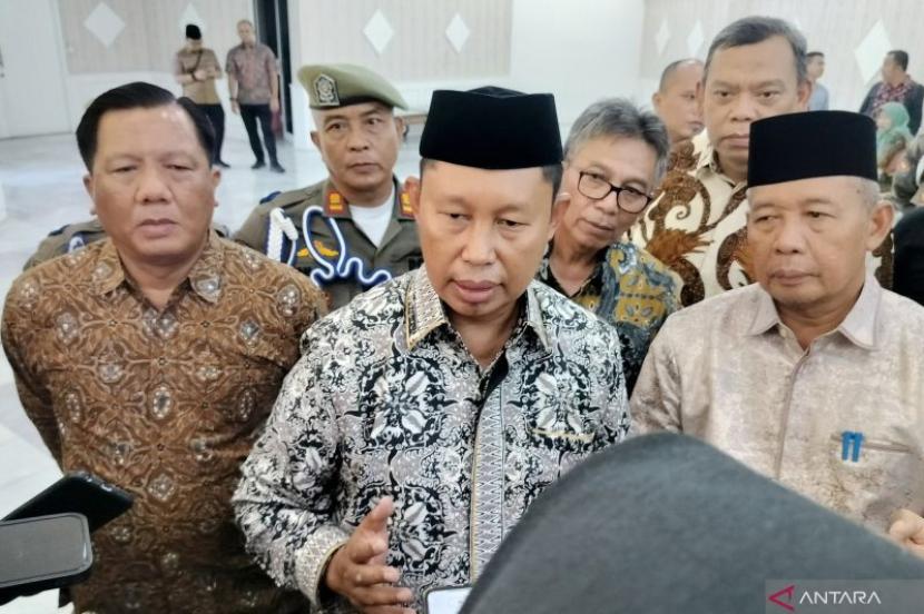  Penjabat (Pj) Bupati Bogor, Asmawa Tosepu saat ditemui di Aula Tegar Beriman, Cibinong, Kabupaten Bogor, Jawa Barat, Ahad (31/12/2023).
