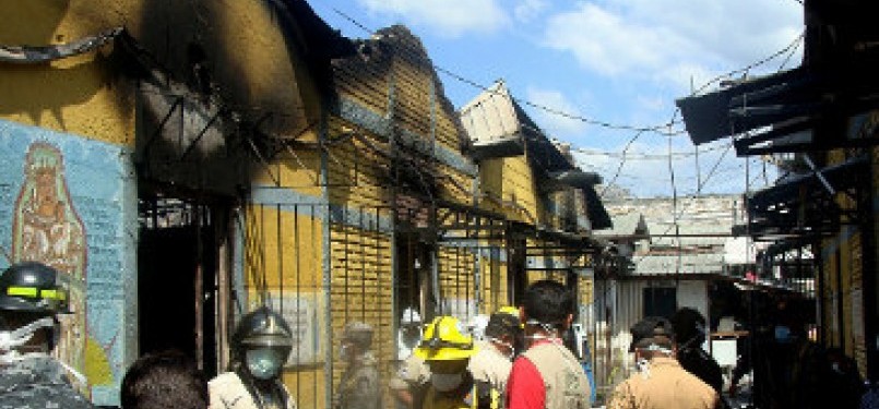 Penjara di Kota Comayagua, Honduras, yang terbakar