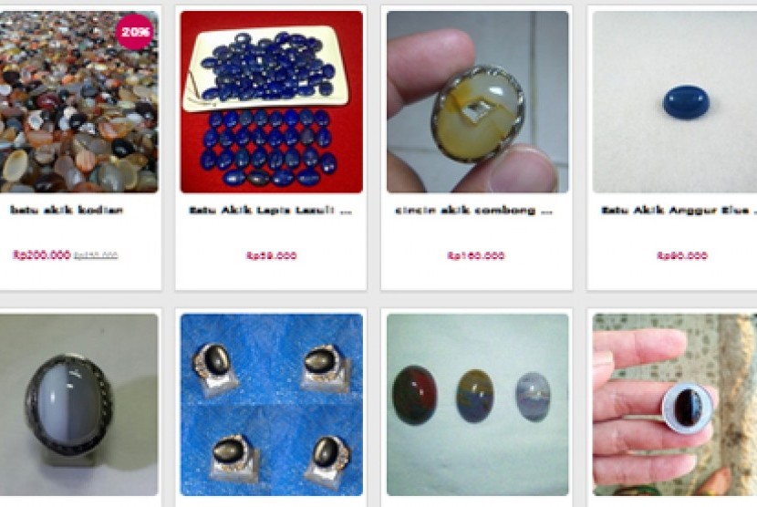 Penjualan batu akik jadi primadona di situs bukalapak.com