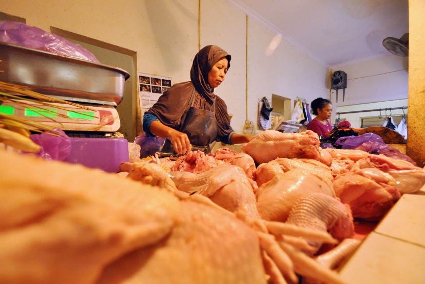 Penjualan daging ayam.