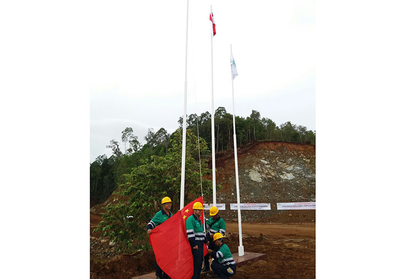 Penurunan bendera Cina di Pulau Obi, Halmahera Selatan