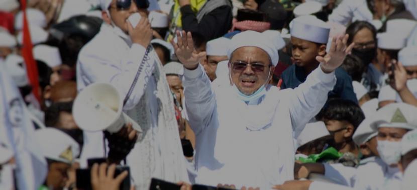 Penyambutan kedatangan Habib Rizieq di Petamburan, Jakarta Pusat