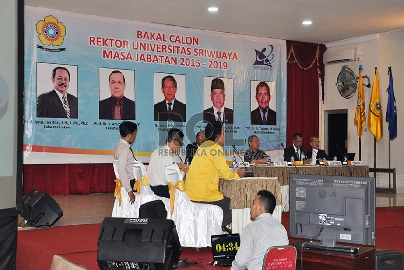 Rektor Unsri Dipilih Melalui Penyampaian Visi Dan Misi Calon Rektor